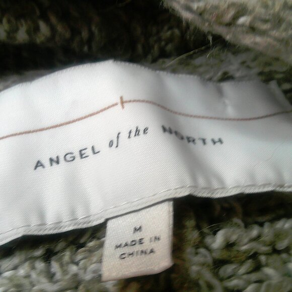 Angel of the North Anthropologie Green Chauvet Oversized Open Cardigan M - Picture 11 of 13